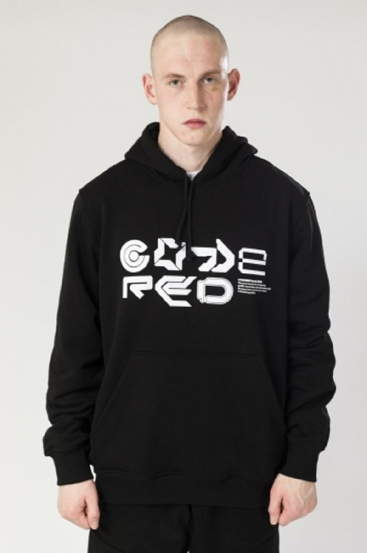 Толстовка CODERED Base Hoodie Wide Summer Черный 2000´s Icons Font