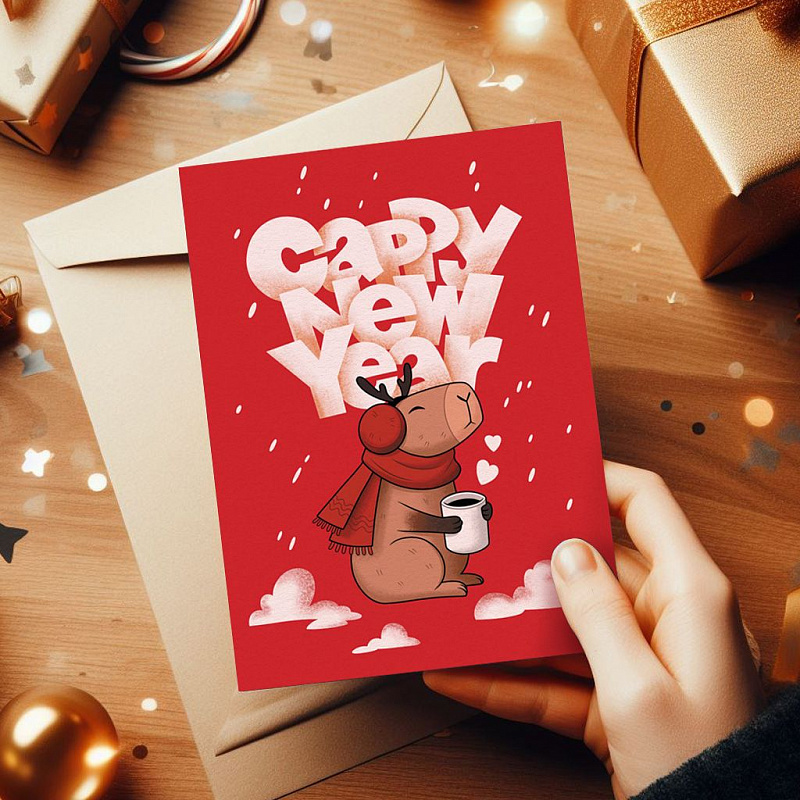 Открытка ST.FRIDAY SOCKS Теплый бар для капибар