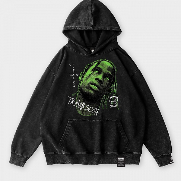 Худи SHMOT "TRAVIS", GARMENT DYE черный