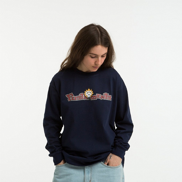 Лонгслив Postaments "Think" Dark Blue