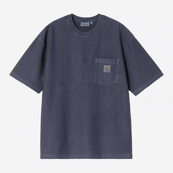 Футболка CARHARTT WIP S/S Loose Pocket T-Shirt DARK NAVY (GARMENT DYED)