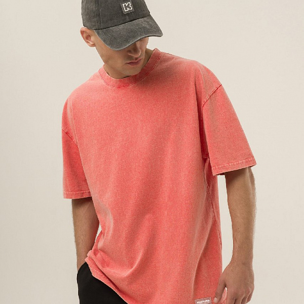 Футболка KUL'TURA "PREMIUM", garment dyed оранжевый
