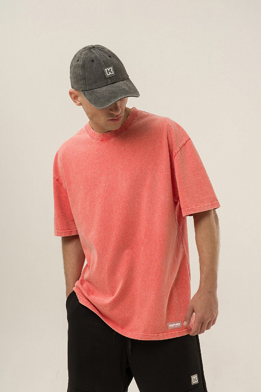 Футболка KUL'TURA "PREMIUM", garment dyed оранжевый