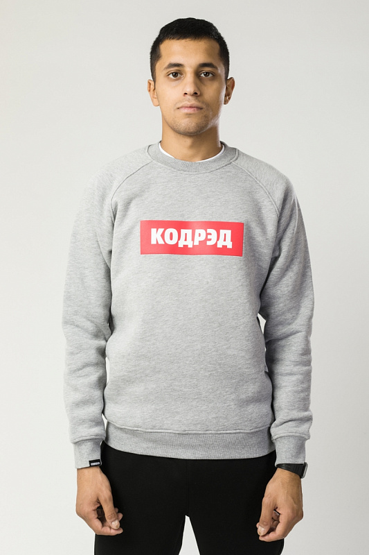 Толстовка CODERED Firm Серый Меланж Boxlogo Cyrillic