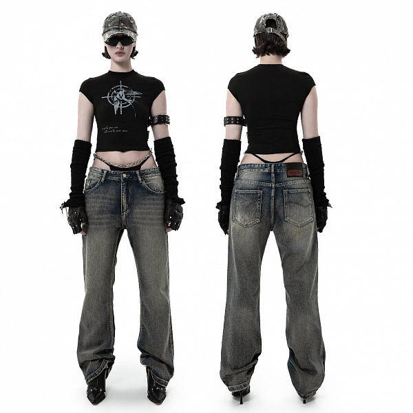 Джинсы Viceseason Undercover Skins Blue