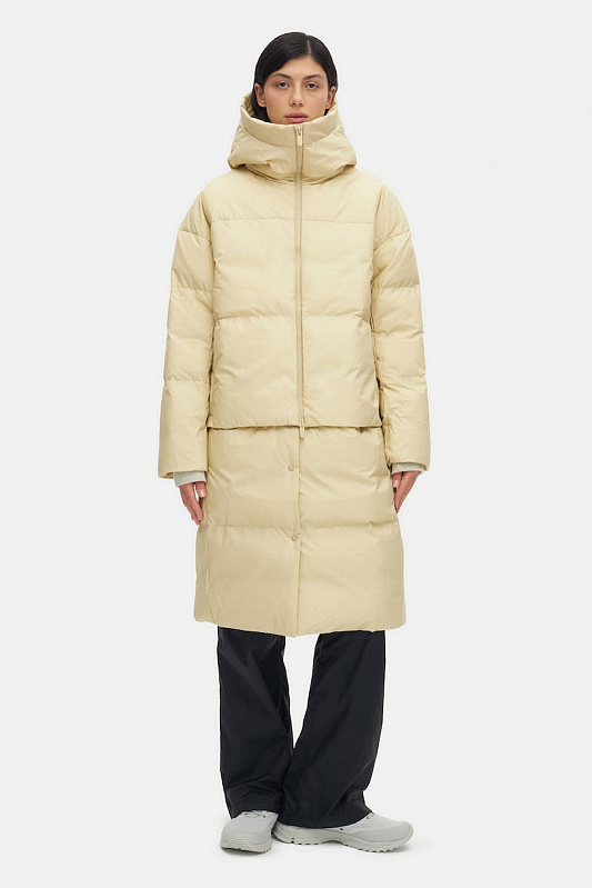Пуховик женский SHU трансформер бежевый