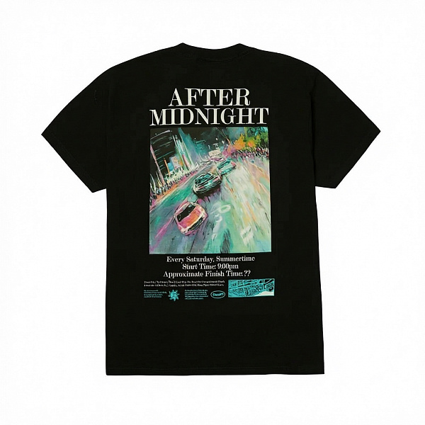 Футболка HUF AFTER MIDNIGHT S/S TEE BLACK
