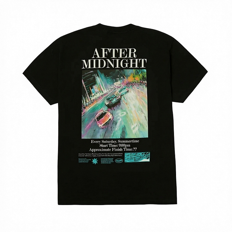 Футболка HUF AFTER MIDNIGHT S/S TEE BLACK