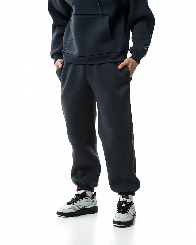 Штаны THE BAD FRIENDS Basic fit WRM графит Ш4 начес футер