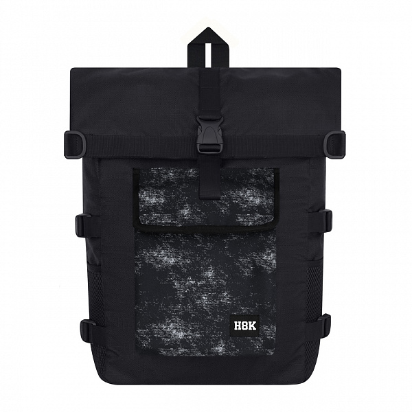Рюкзак HOOK ролтоп «Стонвош» черный