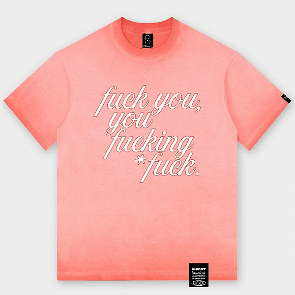 Футболка SHMOT "F.Y.Y.F.F.", GRADIENT оранжевый