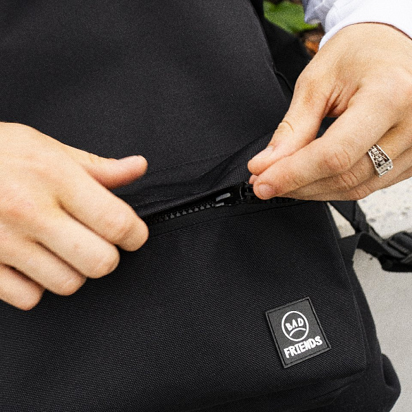 Рюкзак THE BAD FRIENDS Backpack Logo Bag Оксфорд Черный