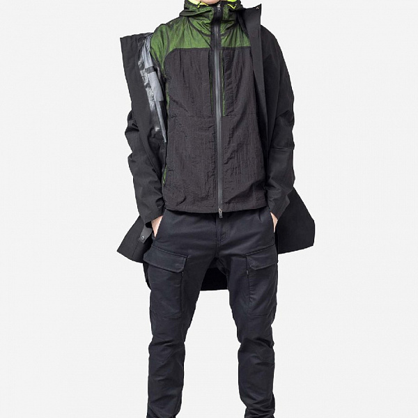 Куртка из софтшелла KRAKATAU F46/19 черный/неоновый желтый