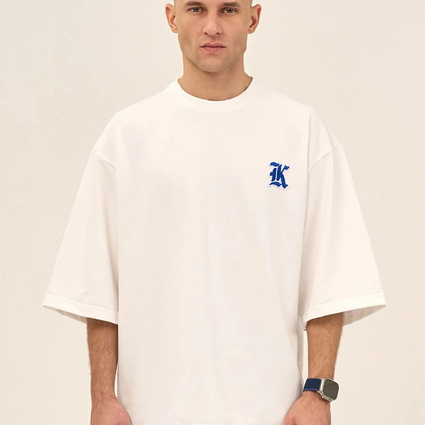 Футболка KUL'TURA "HYPERSIZE GOTH LOGO K" молочный