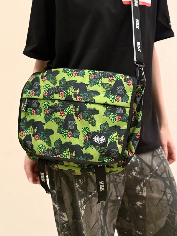 Сумка Шолдербег Грандфа HOOK «Джунгли» черный