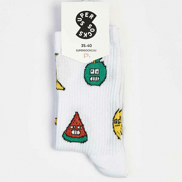 Носки SUPER SOCKS "Летний микс" Белый