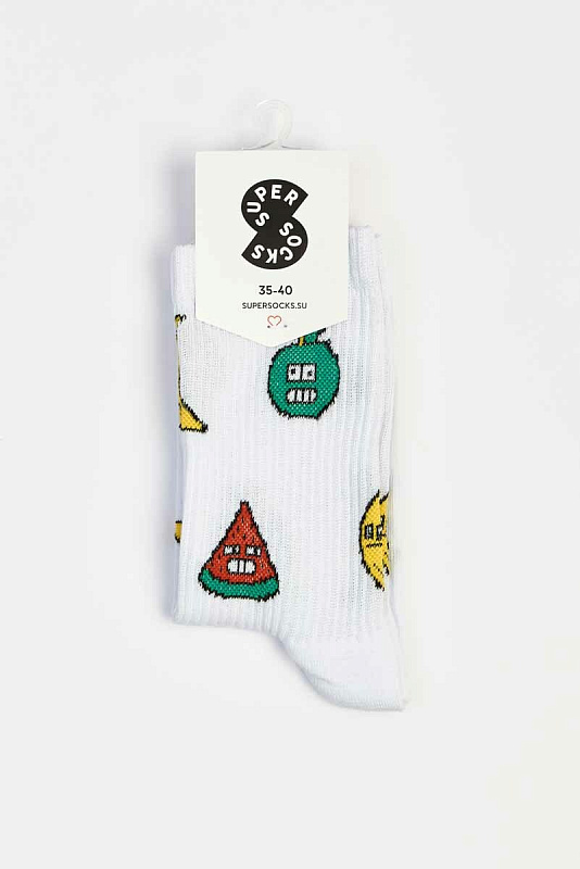 Носки SUPER SOCKS "Летний микс" Белый