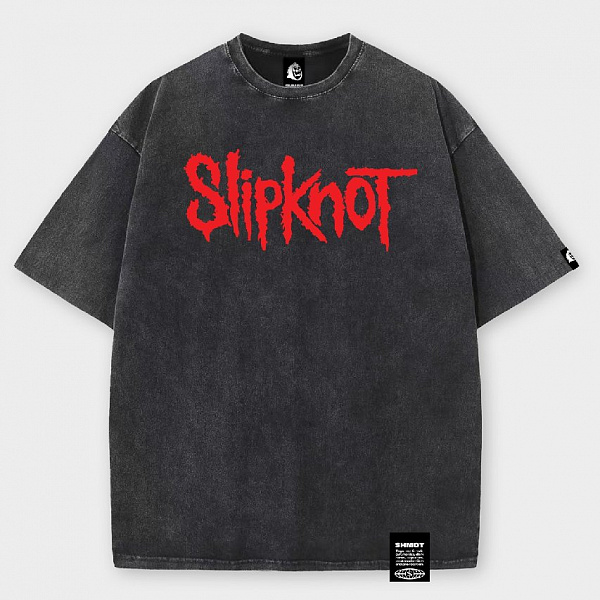 Футболка SHMOT "SLIPKNOT LOGO", GARMENT DYE черный