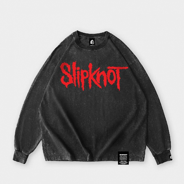 Лонгслив SHMOT "SLIPKNOT LOGO", GARMENT DYE черный