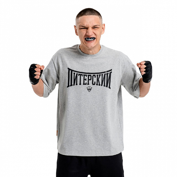Футболка Питерский щит "Оригинал" серый