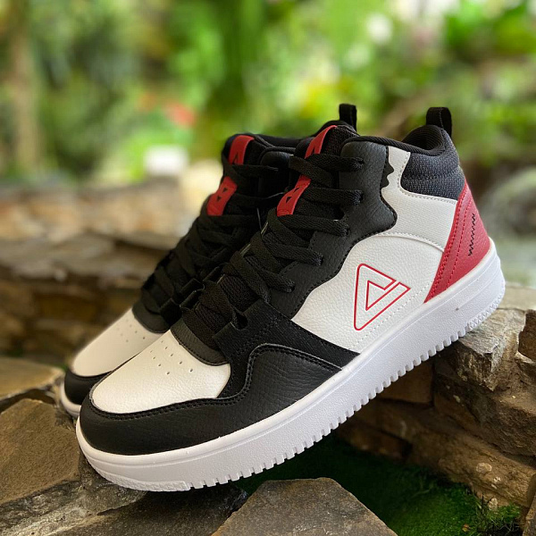 Кеды PEAK CULTURE SHOES E241357B_WBDR Белый/Чёрный/Красный
