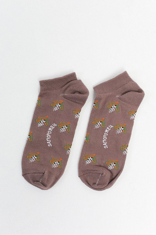 Носки ЗАПОРОЖЕЦ Шишечки короткие (Коричневый (Светло-Коричневый))