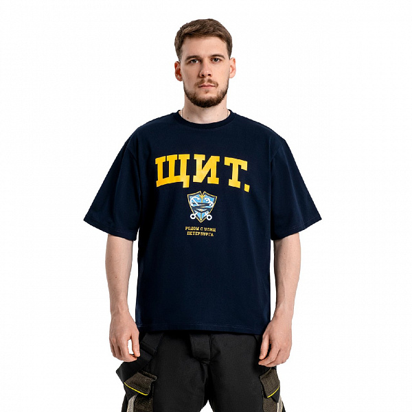 Футболка Питерский щит "Патруль" синий