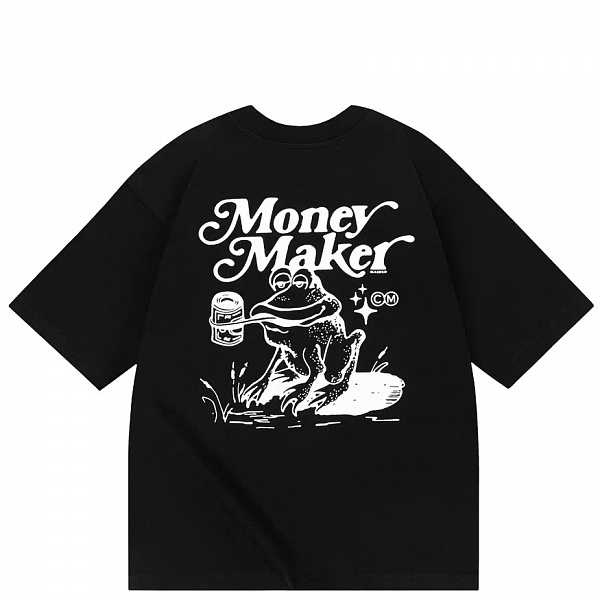 Футболка HAIDED MONEY TOAD RLXD HW black черный