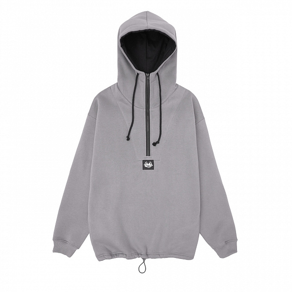 Худи HOOK Халфзип «Лого» серый