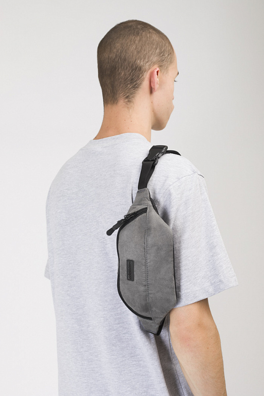 Сумка поясная CODERED Hip Bag Серая иск. Замша
