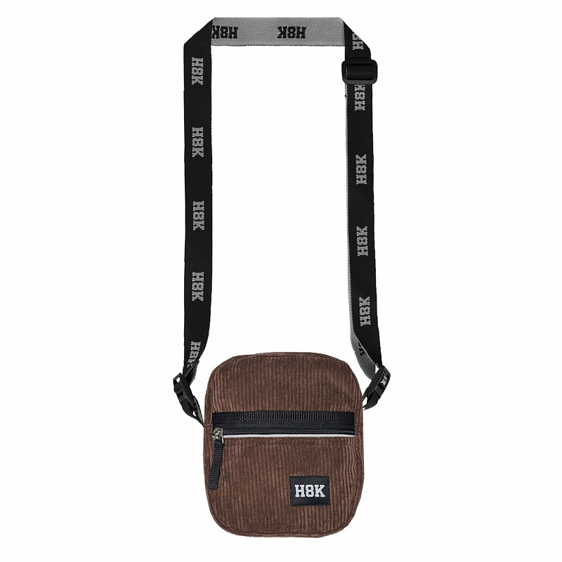 Сумка мессенджер HOOK «Вельвет» Анкл темно-коричневый