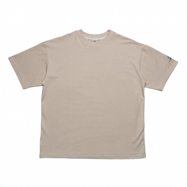 Футболка THE BAD FRIENDS Basic left sleeve logo 250гр Volume кремовый