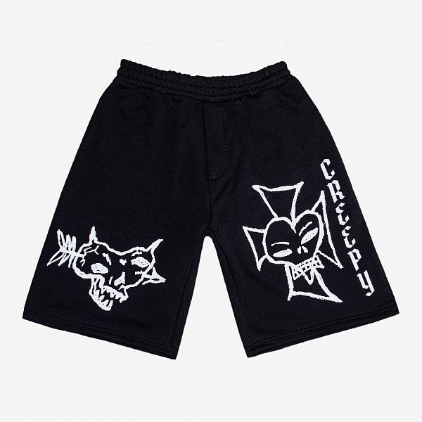 Шорты CREEPY CLOTHING "Стрела" Черный