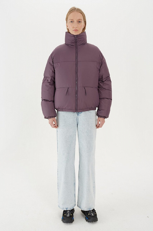 Куртка женский SHU бомбер оверсайз бордовый