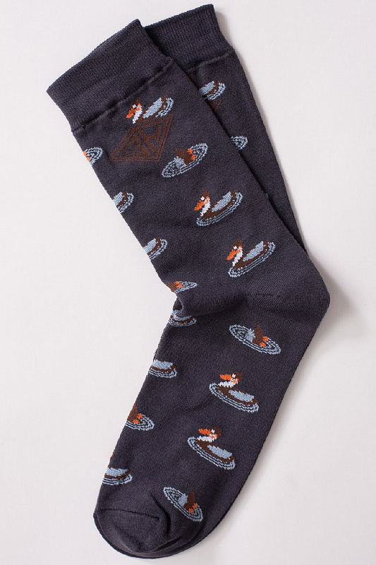 Носки ЗАПОРОЖЕЦ Утки Темно-Серый