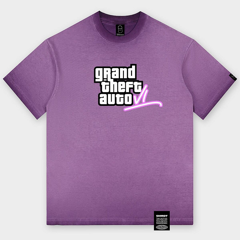 Футболка SHMOT "GTA 6", GRADIENT фиолетовый