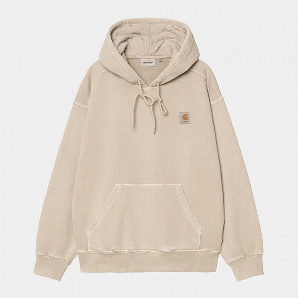 Толстовка CARHARTT WIP Hooded Nelson Sweatshirt FLEUR DE SEL (GARMENT DYED)