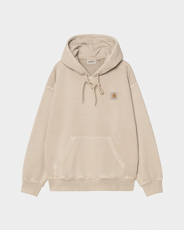 Толстовка CARHARTT WIP Hooded Nelson Sweatshirt FLEUR DE SEL (GARMENT DYED)