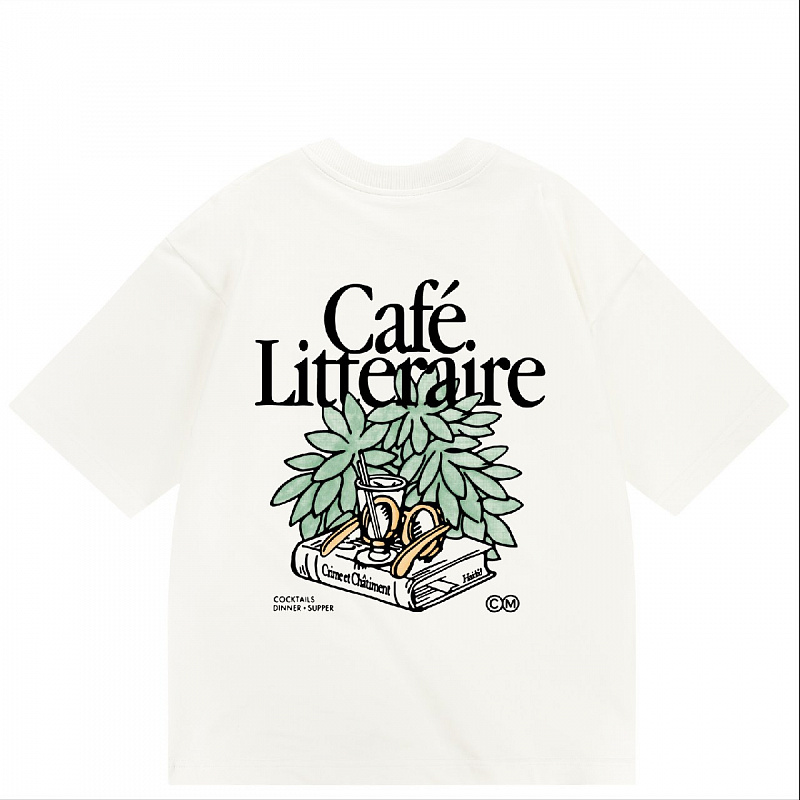 Футболка HAIDED LITTERAIRE RLXD HW ecru молочный