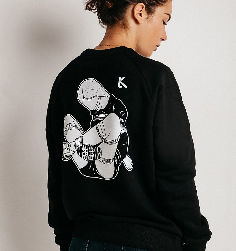 Свитшот KUL'TURA "Никому не рассказывай" черный T-0440