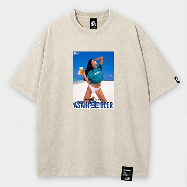 Футболка SHMOT "ASAHI", GARMENT DYE кремовый