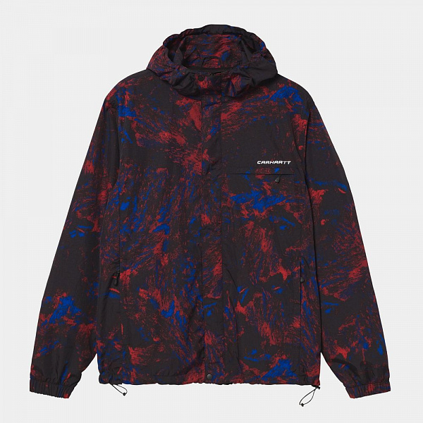Куртка мужская CARHARTT WIP Terra Jacket SATELLITE PRINT, BLACK / REFLECTIVE
