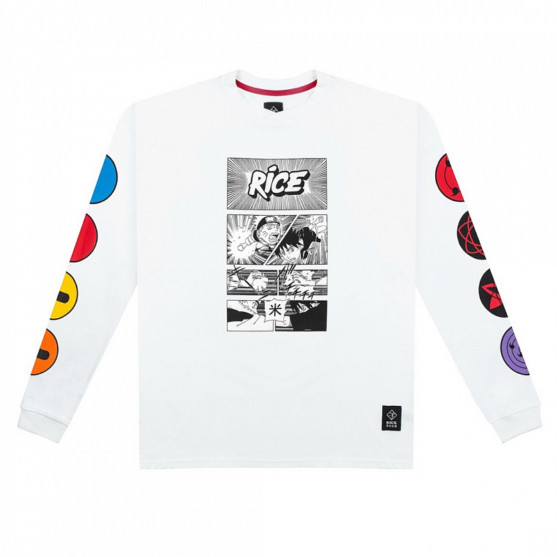 Лонгслив RICE Глаза Наруто белый
