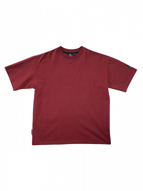 Футболка THE BAD FRIENDS Basic left sleeve logo 250гр Volume бордовый