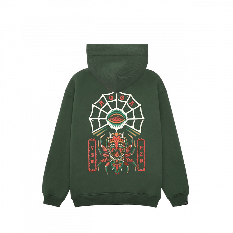 Худи HOOK «Паук» зеленый