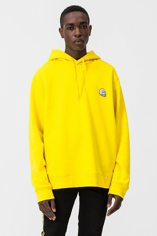 Худи Cheap Monday Pullover hood Skull badge BRIGHT YELLOW