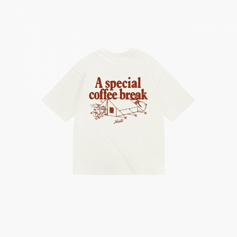 Футболка HAIDED COFFEE RLXD HW TEE ecru
