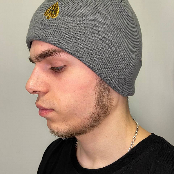 Шапка HARD LUNCH бини B-U-11 HL d.grey