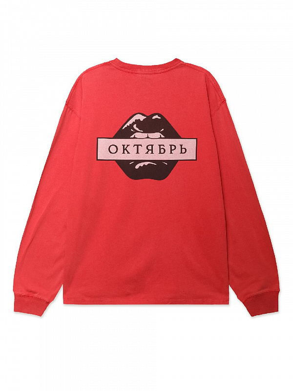 Лонгслив ОКТЯБРЬ LIPS LS TEE RED