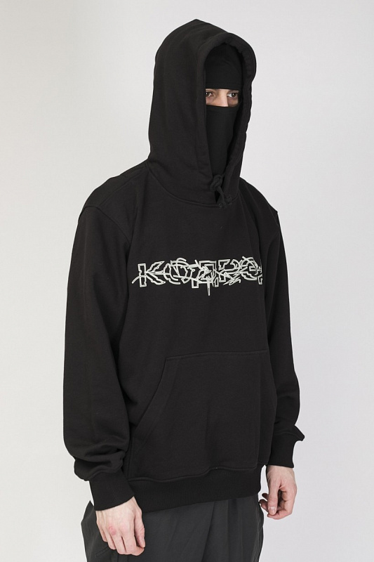 Толстовка CODERED Base Hoodie Wide Summer Черный/Принт Tear Outline Cyrilic